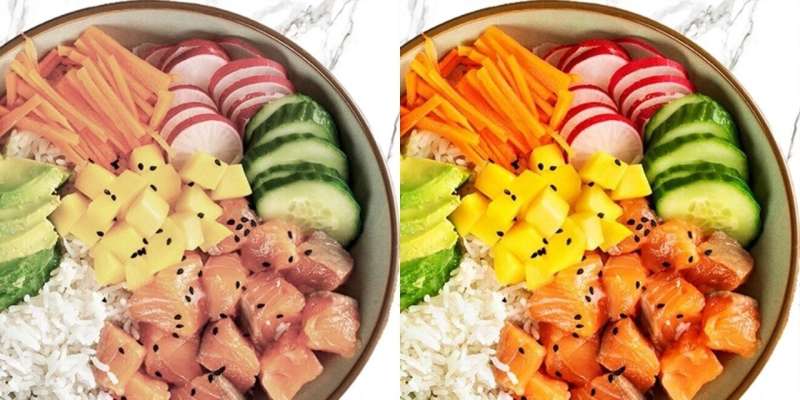 사진의 색상이 음식을 더 맛있게 보이게 하는 방법