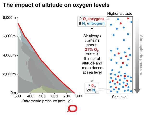 How does altitude affect the body?