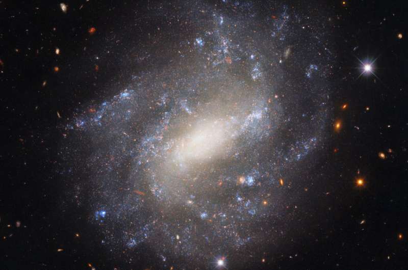 Hubble spies a lonely spiral
