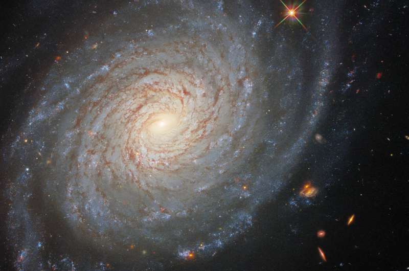 Hubble sees a calm galaxy with an explosive past
