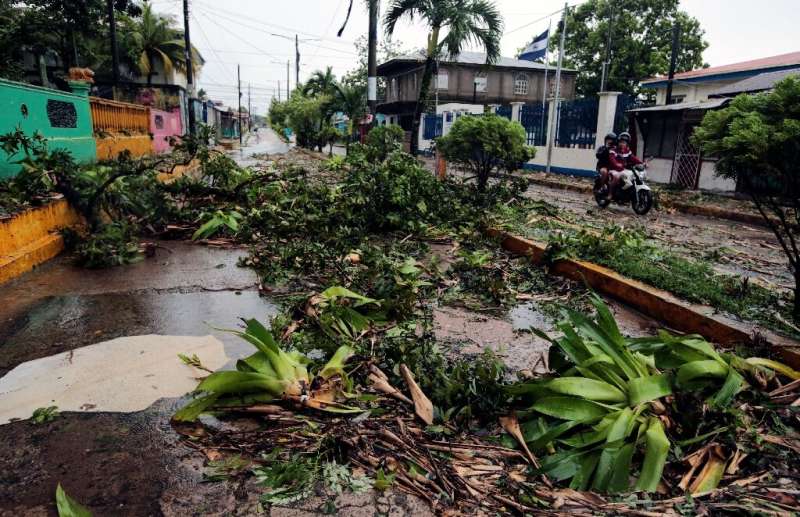 Hurricane Julia tore down trees in the town of Bluefields, on the Caribbean coast of Nicaragua, as it barreled across the countr