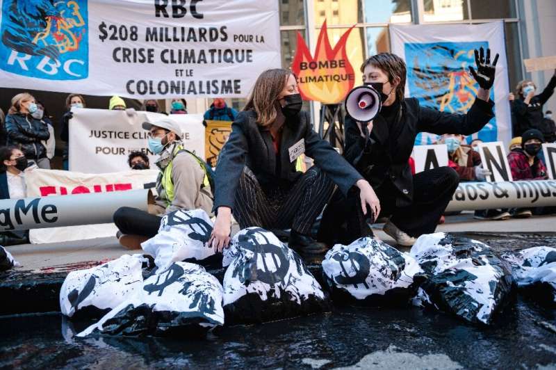In Montreal, protesters condemned Royal Bank of Canada's investment in pipelines last October