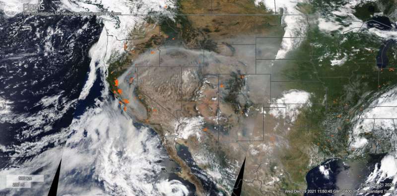 Increase in wildfires in US has led to increase in co-occurrence of two kinds of air pollution