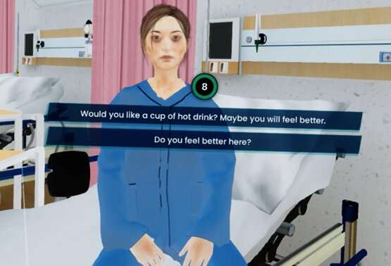 保持冷静,坚持到底:虚拟现实可以帮助患者医疗和护理学生管理激动移情