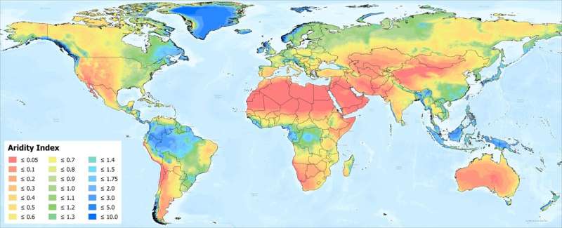 Latest version of Global Aridity Index and Potential Evapotranspiration Database released