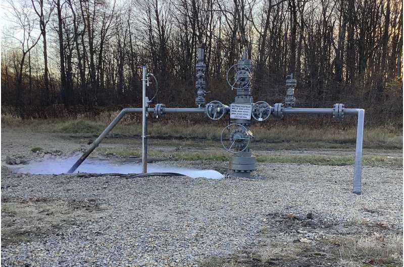 Gas storage well leak in Pennsylvania spews methane