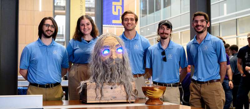 LSU Engineering Seniors Create Unique Project, An Animatronic Head