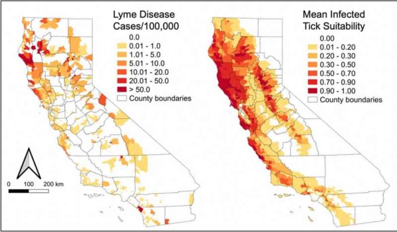 Mapping Lyme disease across western North America