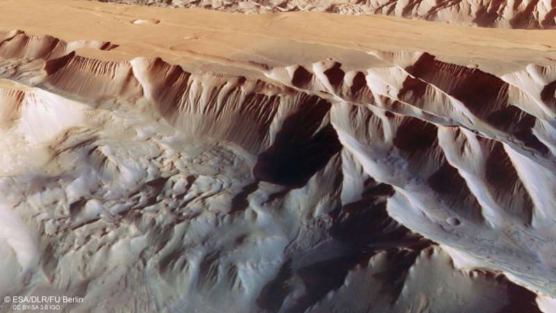 Mars Express peers into Mars' 'Grand Canyon'