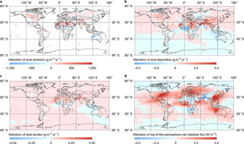 Modeling suggests loss of biocrusts by 2070 could result in increase of 15% more dust emissions