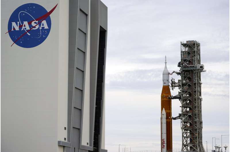 NASA moon rocket back in hangar, launch unlikely until Nov.