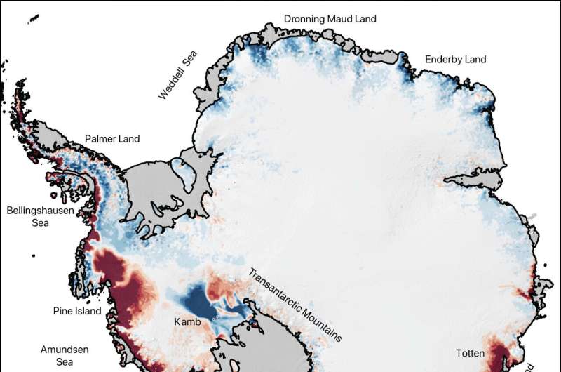 Estudios de la NASA encuentran pérdida previamente desconocida de hielo antártico