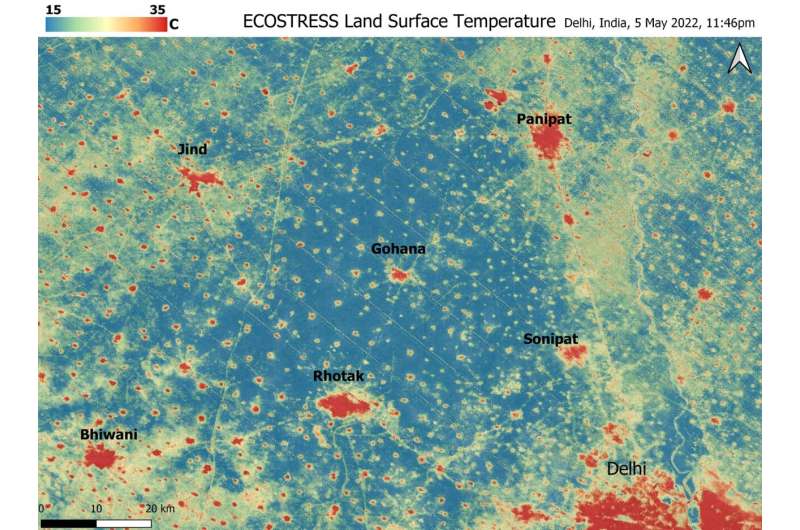 NASA’s ECOSTRESS detects ‘Heat Islands’ in extreme Indian heat wave