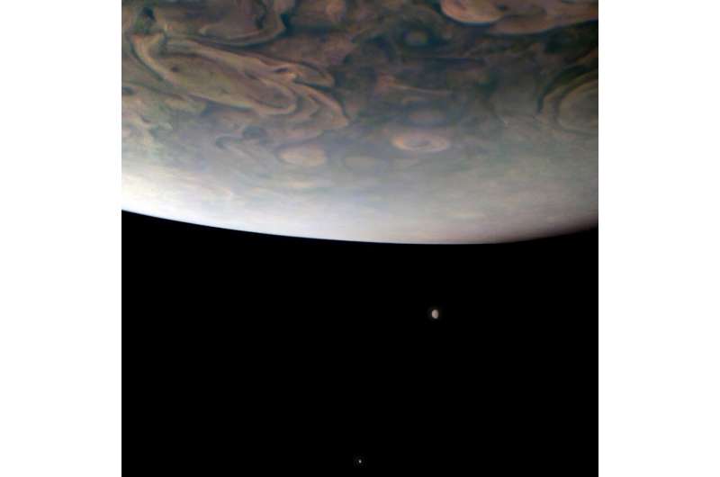 NASA's Juno mission spots two jovian moons