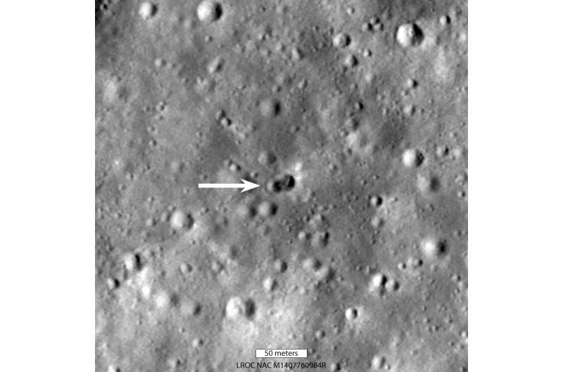 NASA's Lunar Reconnaissance Orbiter spots rocket impact site on moon