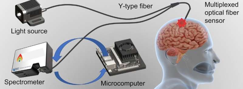 New AI-enabled, optical fiber sensor device could help monitor brain injury