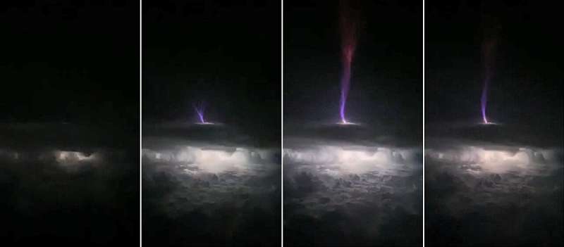 New information on “gigantic jet” lightning bursts that reach toward space