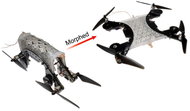 New soft robot morphs from a ground to air vehicle using liquid metal
