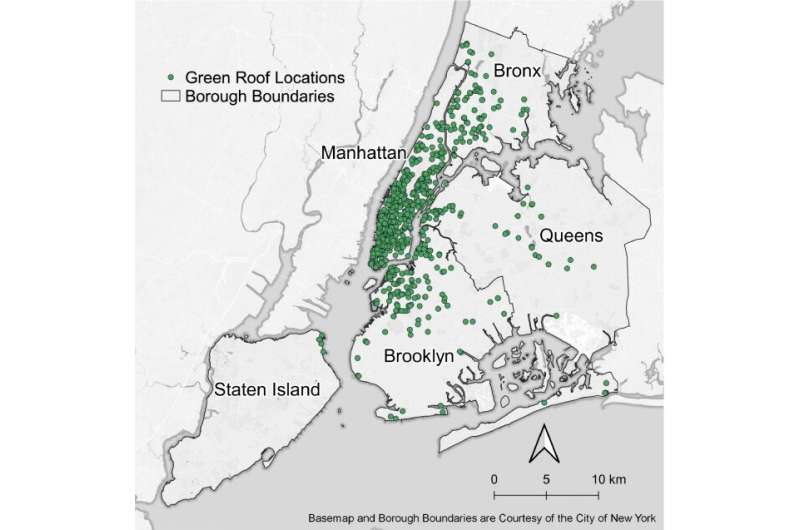 New study provides first look at green roof distribution across NYC