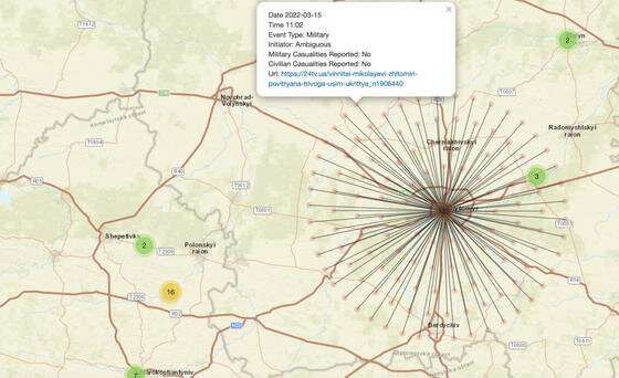 New web-based app maps violence in Ukraine based on in-country news sources