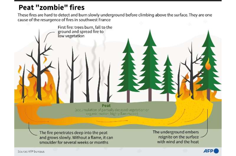 Peat "zombie fires"