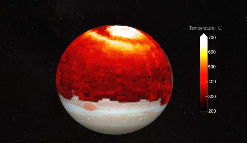 „Топлинна вълна“ от планетарен мащаб, открита в атмосферата на Юпитер