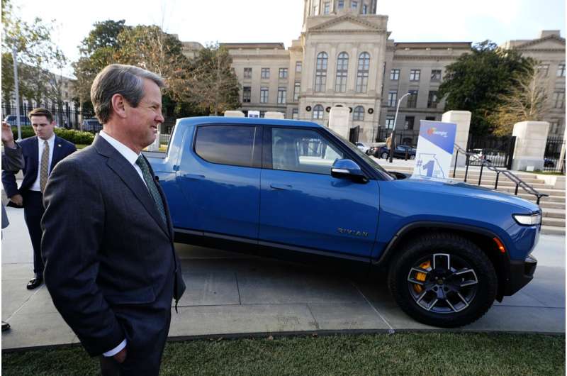 Rivian electric car plant blasted by foes at Georgia meeting