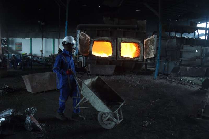 Romco melts down discarded aluminium and casts it into ingots, which are then shipped to markets in rich economies