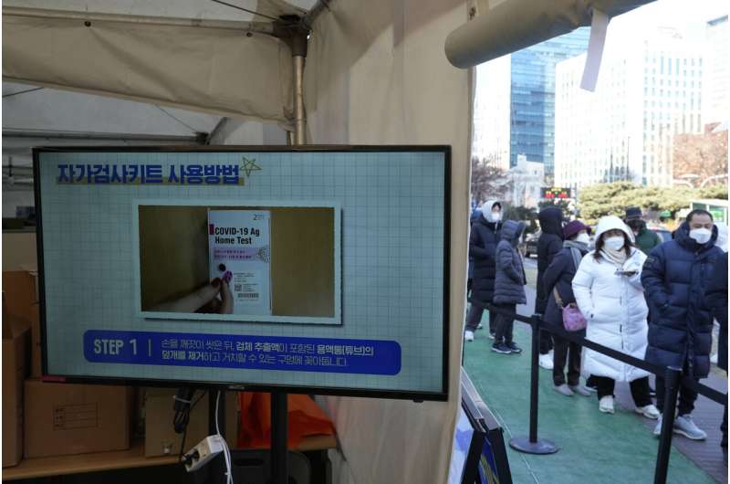 S. Korea keeps crowd limits as omicron causes 25-fold spike