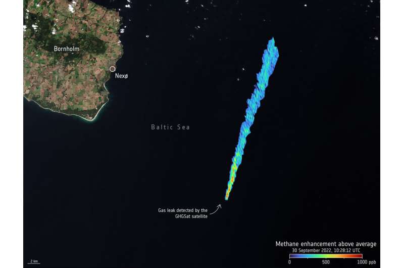 Satellites detect methane plume in Nord Stream leak