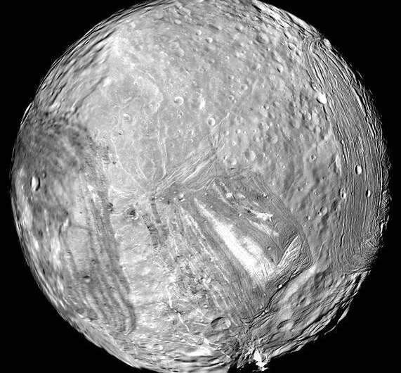 Scientists investigate potential regolith origin on Uranus' moon Miranda