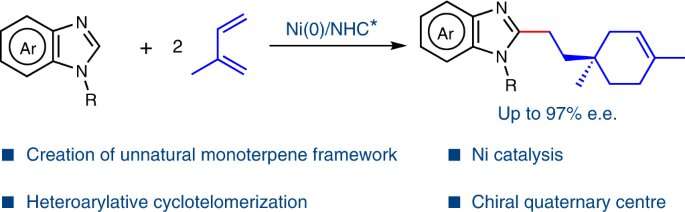 Scientists realize nickel-catalyzed asymmetric heteroarylative cyclotelomerization of isoprene
