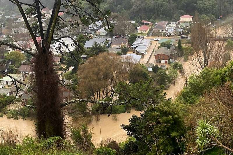 Several streets in the city of Nelson were flooded after the Maitai river burst its banks