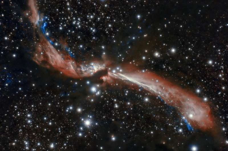 Sidewinding young stellar jets spied by gemini south