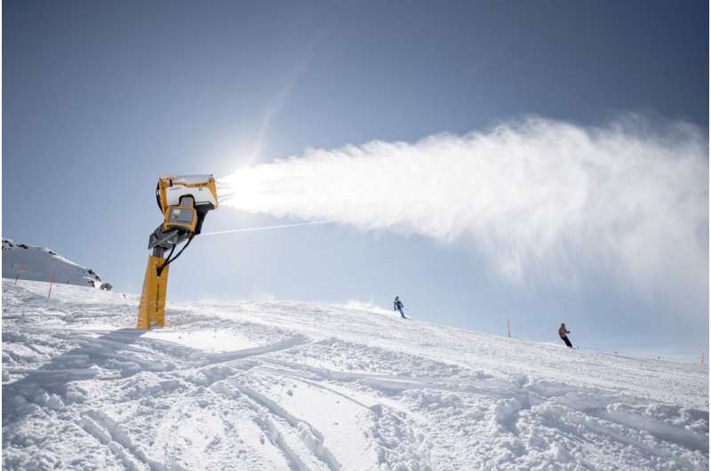 It is no longer guaranteed to go skiing during the Christmas holidays - even with snow guns