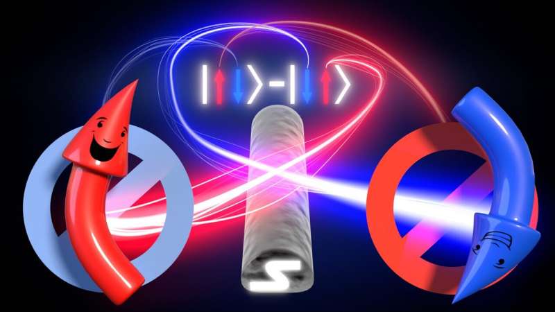 Spin correlation between paired electrons demonstrated