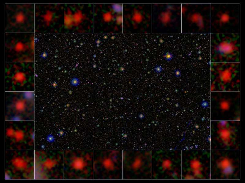 Supermassive black holes inside of dying galaxies detected in early universe