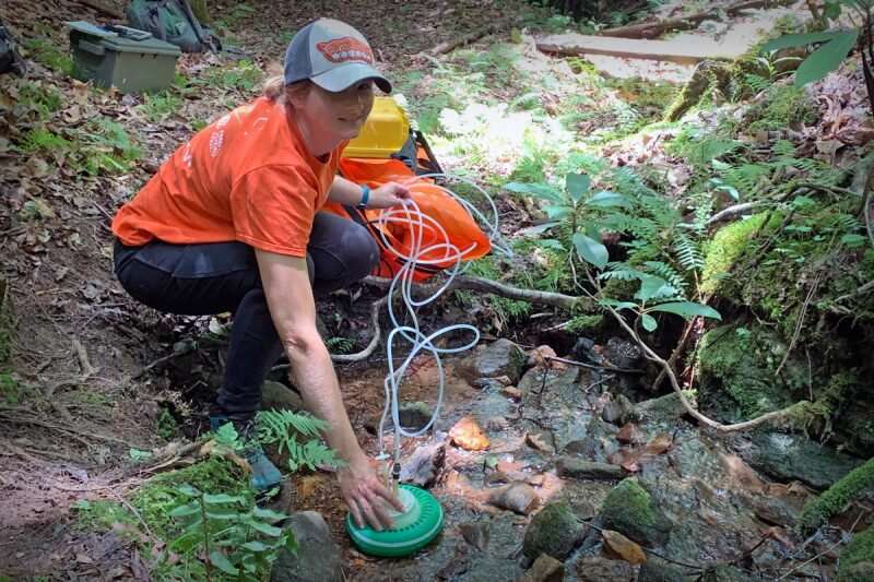 Team studies greenhouse gas emissions from Appalachian streams