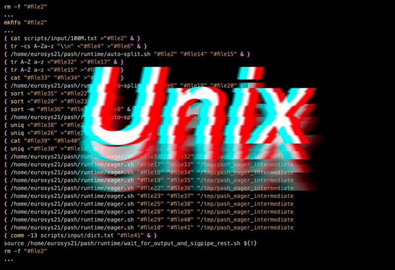Technique significantly boosts the speeds of programs that run in the Unix shell