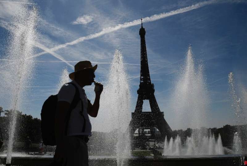Temperatures climbed across much of France Friday, including in Paris