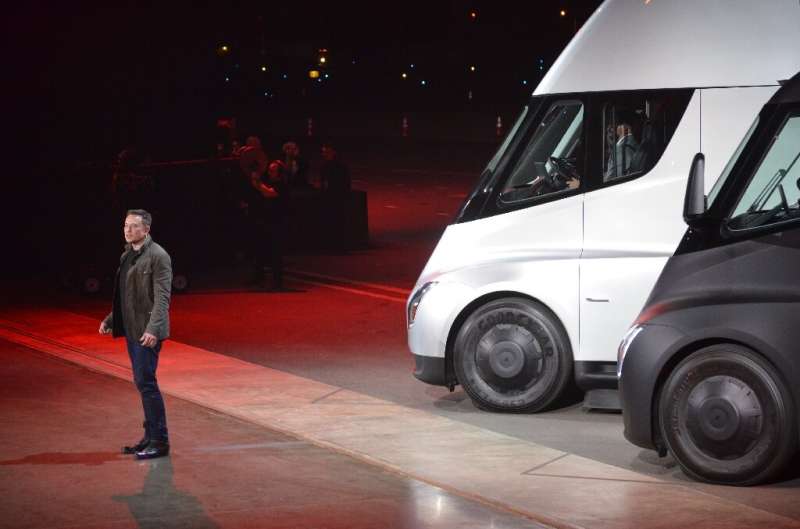 Tesla Chairman and CEO Elon Musk unveiled the &quot;Semi&quot; electric Truck in November 2017 in Hawthorne near Los Angeles