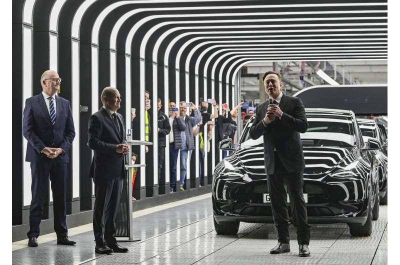 Tesla opens 'Gigafactory' near Berlin, its 1st in Europe