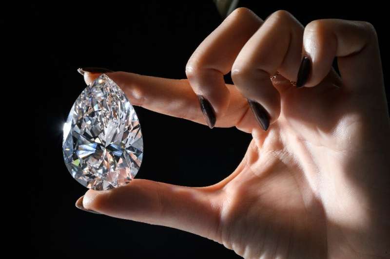 The 228.31-carat white diamond, larger than a golf ball, was sold for $18.8 million