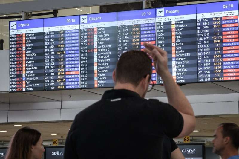 The airspace closure caused chaos at Swiss airports, including in Geneva