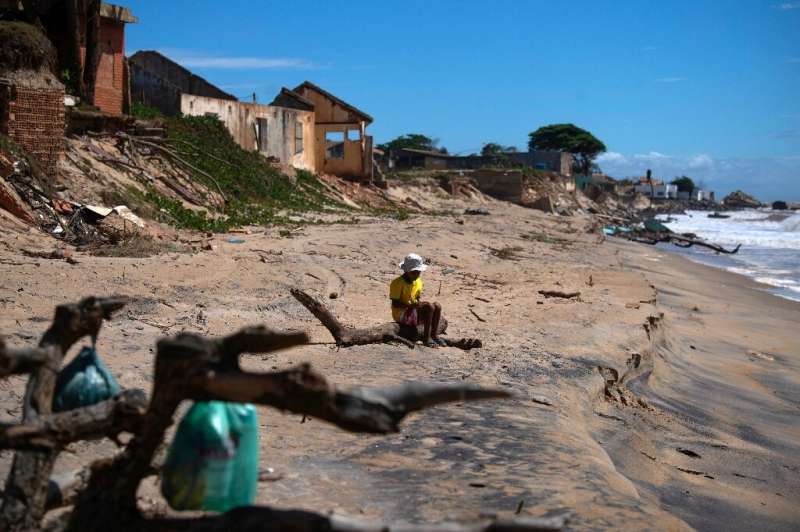 The Brazilian town of Atafona, home to some 6,000 people, has long suffered from extreme erosion and is part of the four percent