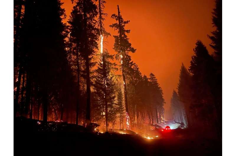 The Cedar Creek fire in western Oregon, where residents are under evacuation orders in the latest major blaze to scorch the Amer