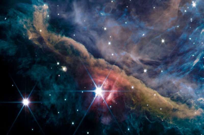 The inner region of the Orion Nebula as seen by the James Webb Space Telescope