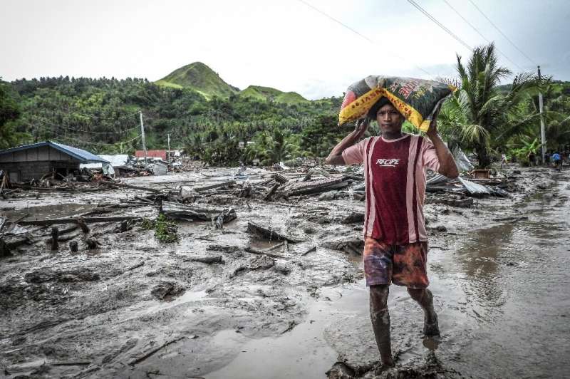 The southern island of Mindanao was hardest hit, with dozens killed in flash floods and landslides