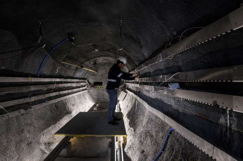 The underground laboratory stretches across 1.2 kilometres of tunnels
