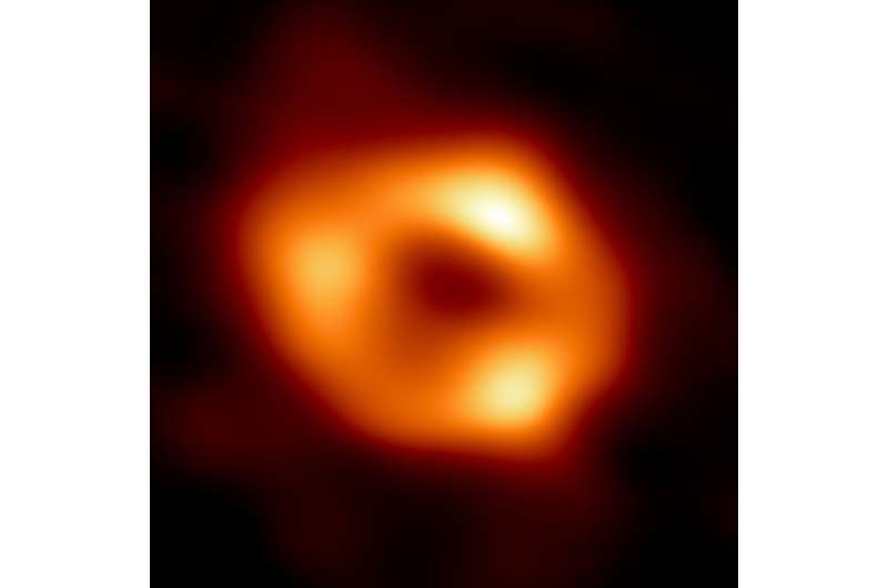 This image, published by the European Southern Observatory (ESO) on 12 May 2022, shows the first image of Sagittarius A *,
